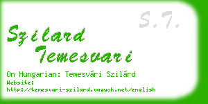 szilard temesvari business card